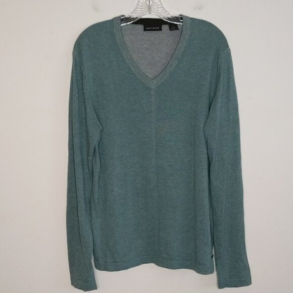 DKNY Jeans Blue V Neck Sweater - Picture 1 of 5